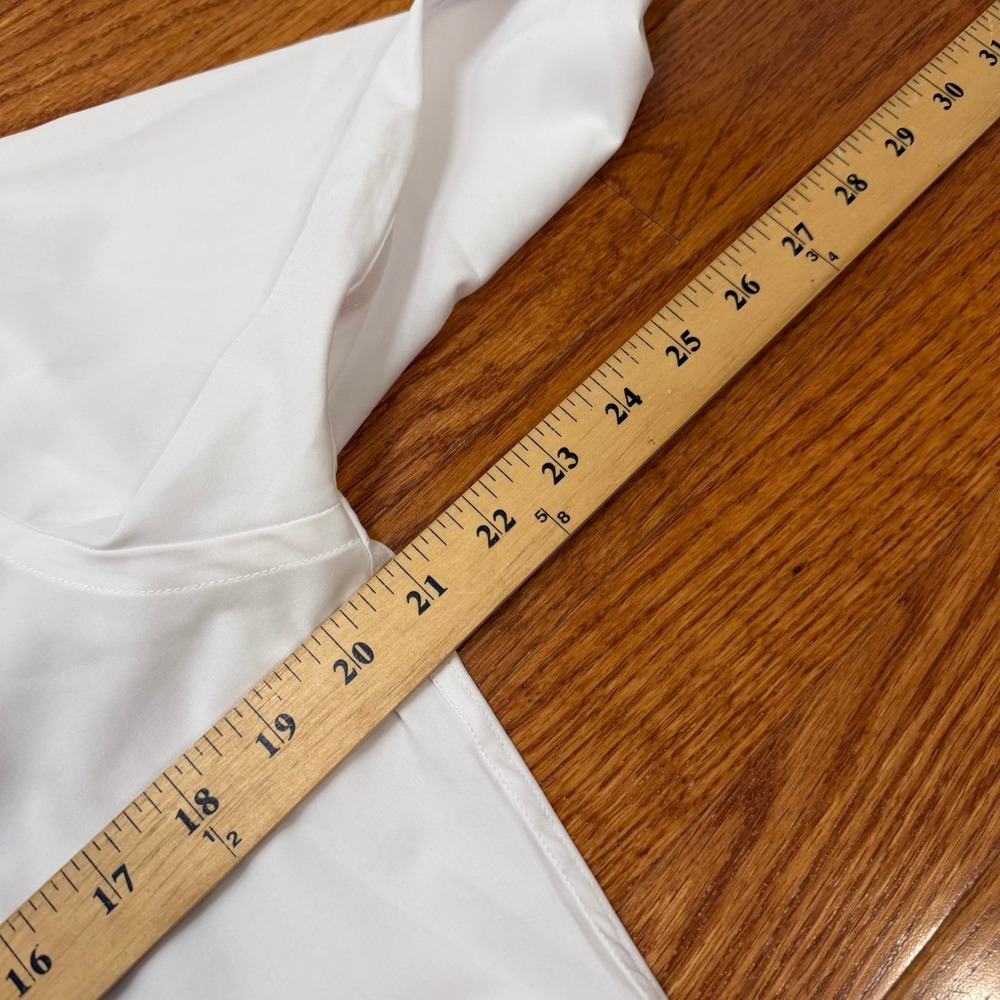 State & Liberty Button Down Dress Shirt Mens Medium Solid White Stretch Athletic - Picture 10 of 12
